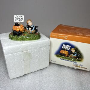 Dept 56 BLACK KITTENS FOR SALE 55276 Snow Village HALLOWEEN Department D56